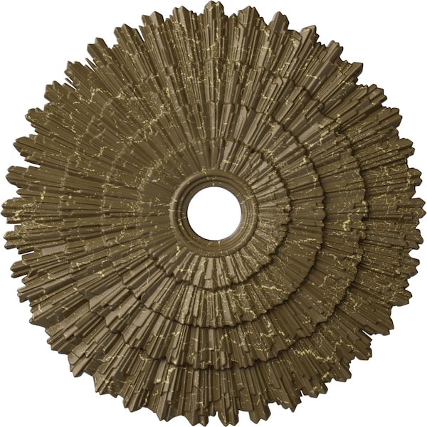 Ekena Millwork Eryn Ceiling Medallion (Canopies up to 4"), 24 3/4"OD x 3 1/4"ID x 1 7/8"P, Mississippi Mud Crackle CM24ENMMC - main